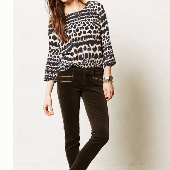 AG Adriano Goldschmied Moto Stevie Ankle Mid-Rise Slm./Strt. Black Cords… - Picture 2 of 11